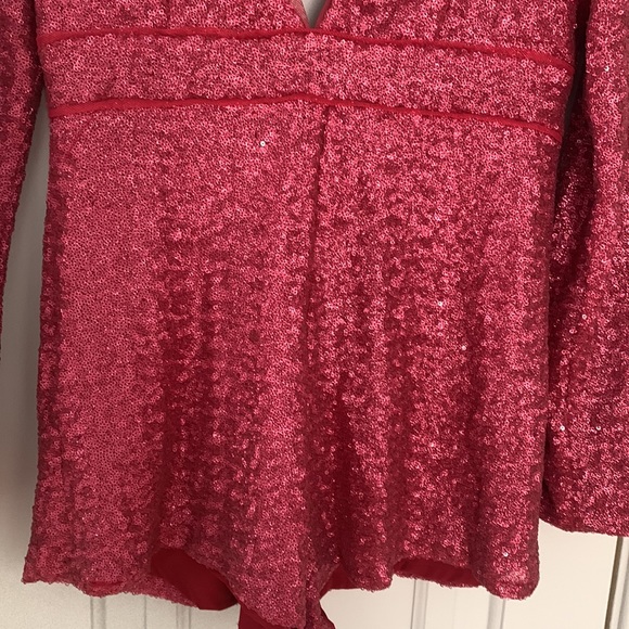 NWT NBD x NAVEN Sequin Pink Romper Size M - Picture 3 of 13